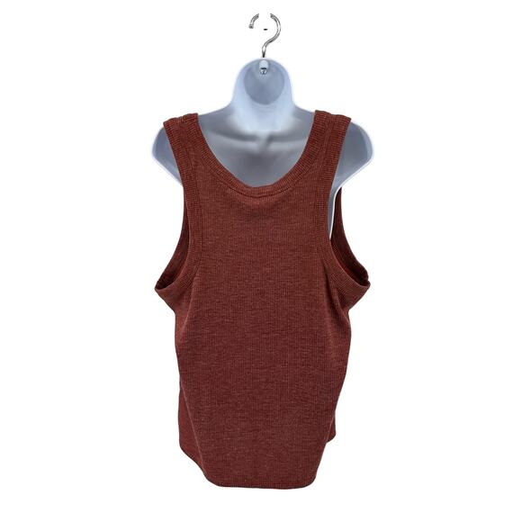 Prologue Burnt Orange Fitted Ribbed Tank Top Womens Plus XXL Scoop Neck Stretch - Picture 5 of 7